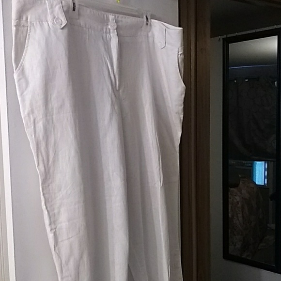 NWOT Amazing white linen pants - Picture 1 of 4